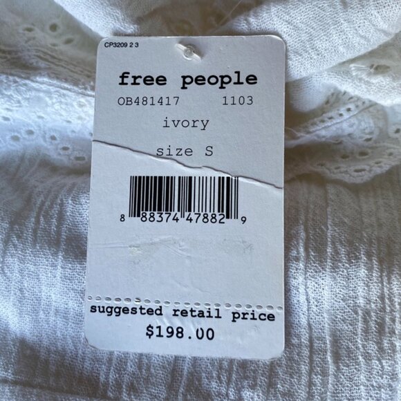 Free People White Lace Eyelet Prairie Midi Dress - Picture 11 of 16